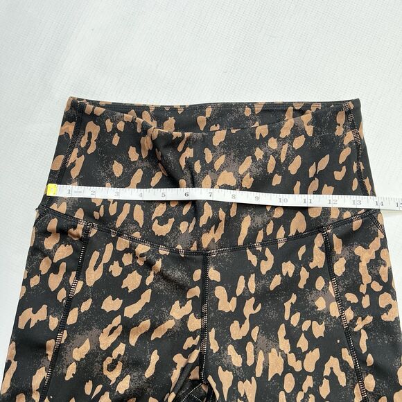 LegEnd Active Leggings Cheatah Print Women’s Size Medium Brown Black Gym Workout - Picture 5 of 10
